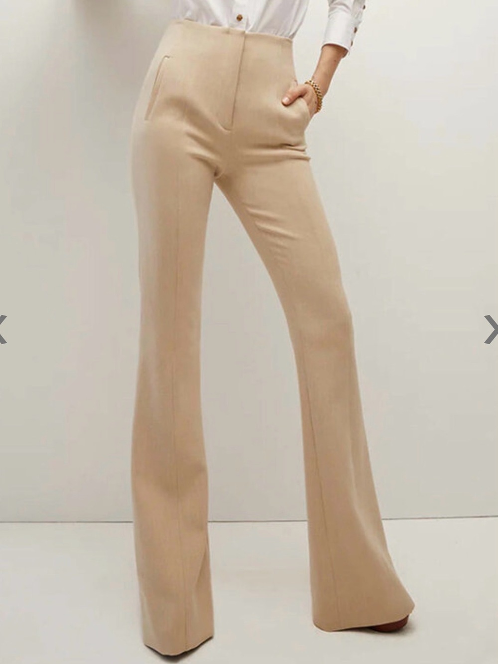 Veronica Beard Heathered Sand Azariah Pant